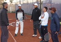 Enseignement du tennis lors de la certification  de la Professional Tennis Registry à Marakech au Maroc